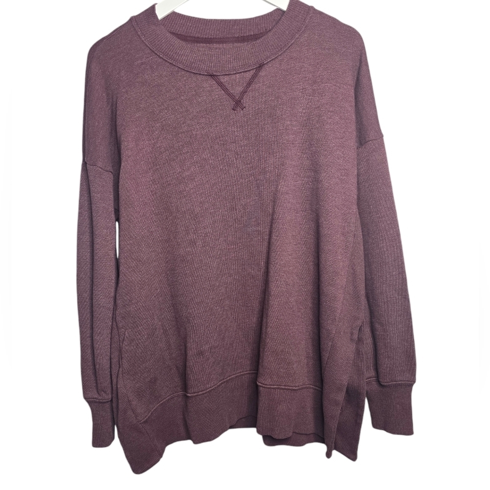 AERIE Oversized pullover sweater in burgundy Womens Medium- Read Description
